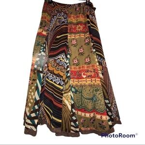 Soft Surroundings Handkerchief Panel Lagenlook Boho Style Pattern Maxi Size PL